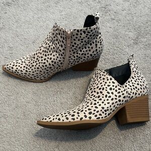 Chic Dalmatian Print Ankle Booties
